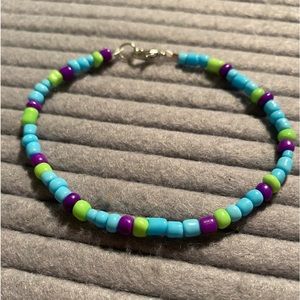 Homemade: Blue, Purple & Green bracelet